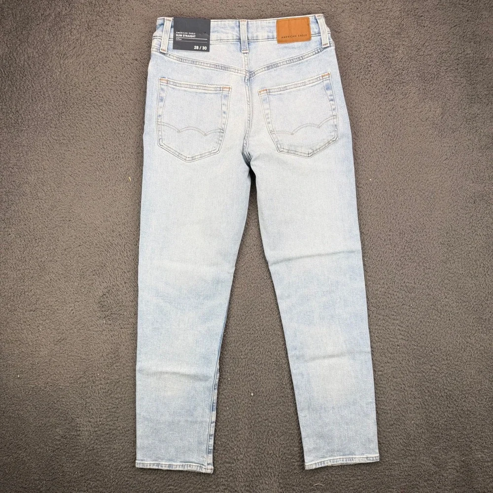 American Eagle Airflex+ Slim Straight Light‎ Wash Jeans 28x30 No. 7578 NWT